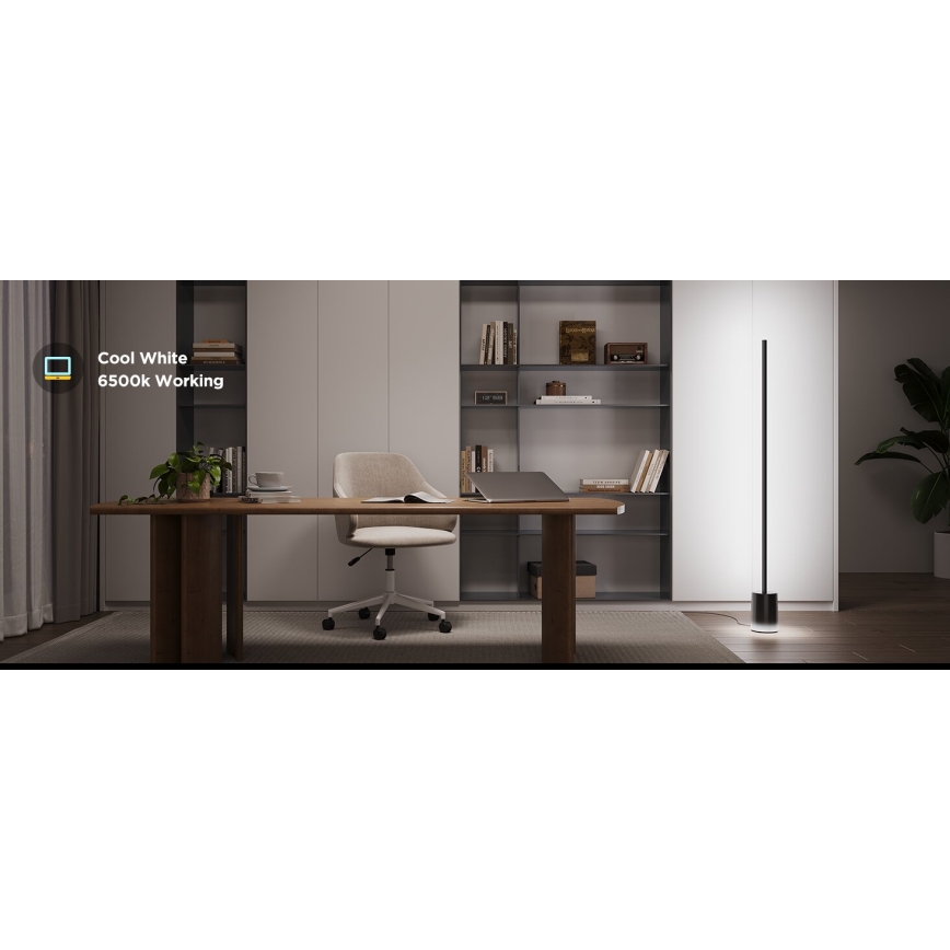 Govee - LED Dimbar golvlampa Smart MATTER LED RGBICWW 2200-6500K Wi-Fi + fjärrkontroll
