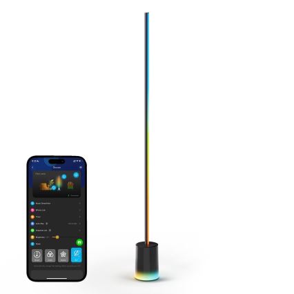 Govee - LED Dimbar golvlampa Smart MATTER LED RGBICWW 2200-6500K Wi-Fi + fjärrkontroll