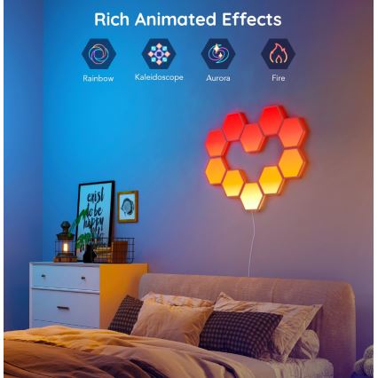 Govee - Förlängningskit 2x LED RGB Ljusreglerad panel LED/7,2W/230V Wi-Fi