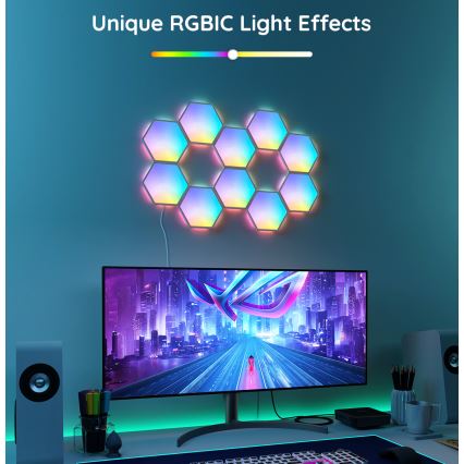 Govee - Förlängningskit 2x LED RGB Ljusreglerad panel LED/7,2W/230V Wi-Fi