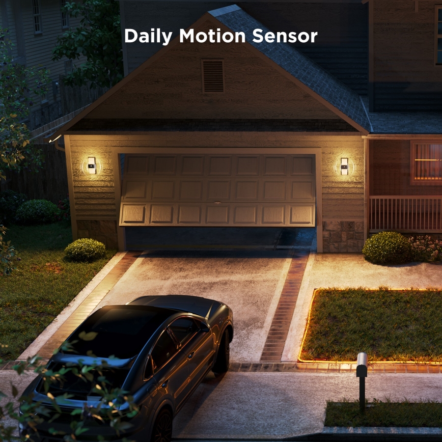 Govee - LED RGBIC Dimmbar utomhusvägglampa med sensor MATTER LED/230V IP65 2700-6500K Wi-Fi