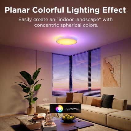 Govee - LED RGBIC Ljusreglerad taklampa LED/49W/230V 2700-6500K Wi-Fi diameter 38 cm