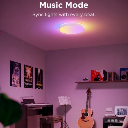 Govee - LED RGBIC Ljusreglerad taklampa LED/49W/230V 2700-6500K Wi-Fi diameter 38 cm