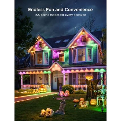 Govee - LED RGBIC-slinga med downlights, 30 m, Wi‑Fi, Matter, IP67