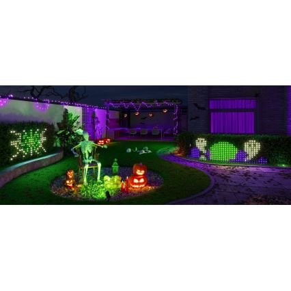 Govee - LED RGBIC Utomhusljusnät 143x85cm Wi-Fi Matter IP65