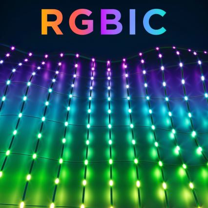 Govee - LED RGBIC Utomhusljusnät 143x85cm Wi-Fi Matter IP65