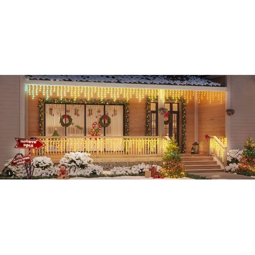 Govee - LED RGBIC Utomhusslinga Smart Istappar 10m Wi-Fi Matter IP65