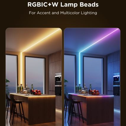Govee - LED RGBICW Dimbar remsa COB 3780 dioder 3m Wi-Fi Matter