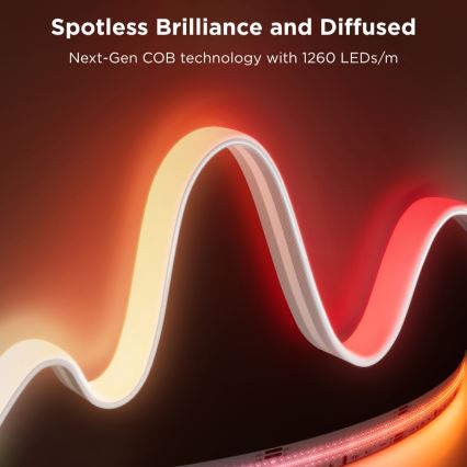 Govee - LED RGBICW Dimbar remsa COB 3780 dioder 3m Wi-Fi Matter