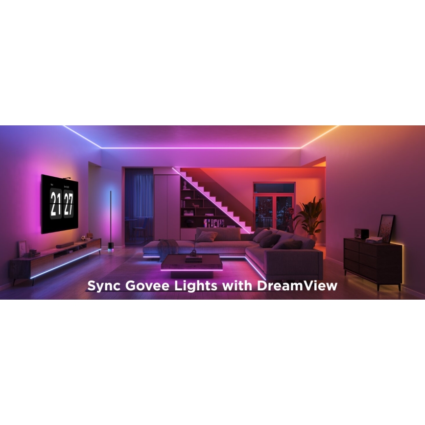 Govee - LED RGBICW Dimbar remsa COB 3780 dioder 3m Wi-Fi Matter