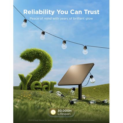 Govee - LED RGBICW solcellsslinga 8xLED/6W/5V Wi-Fi Matter IP67