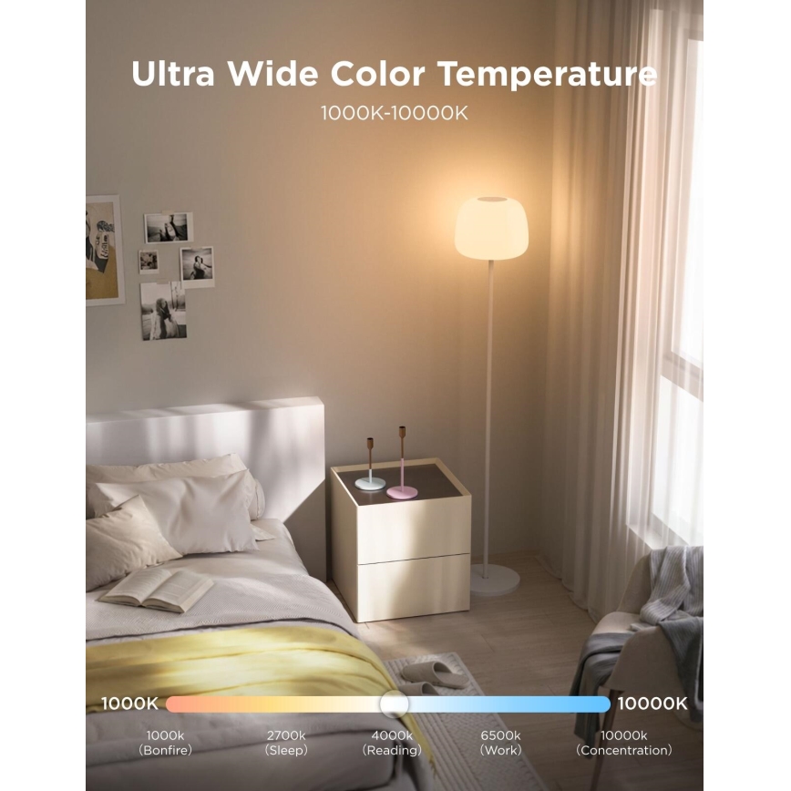 Govee - LED RGBICWW dimbar golvlampa LANTERN MATTER LED/24W/230V Wi-Fi 160 cm