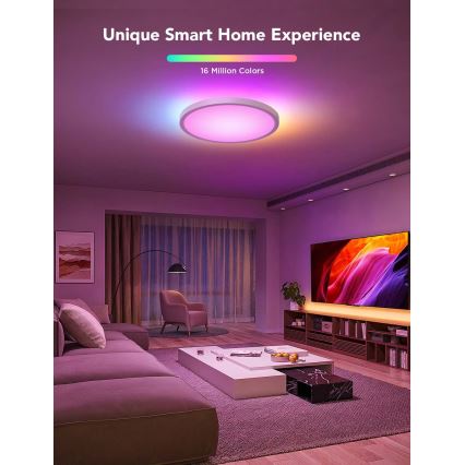 Govee - LED RGBICWW Dimbart takarmatur LED/29W/230V, diam. 30 cm, matt, Wi-Fi