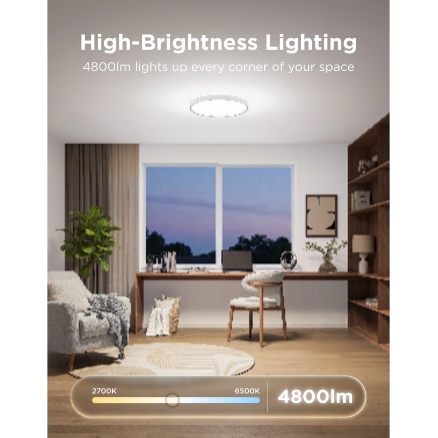 Govee - LED RGBICWW Dimbbar taklampa LED/55W/230V Ø 46 cm Matter Wi-Fi