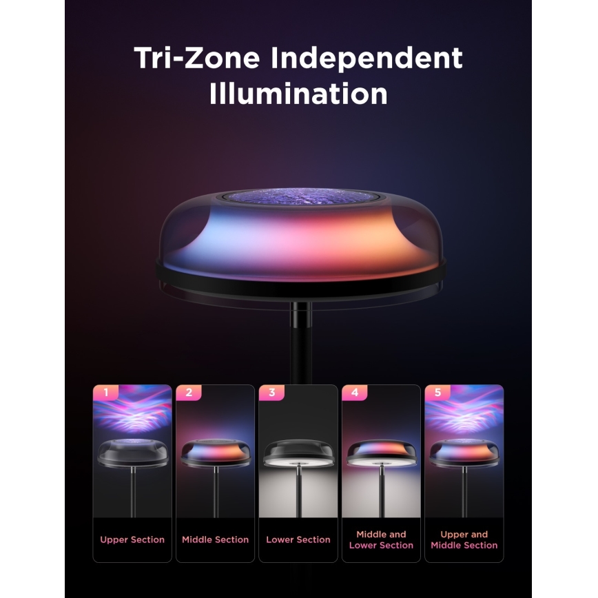 Govee - LED RGBICWW Dimmbar golvlampa UPLIGHTER MATTER LED/24W/230V Wi-Fi