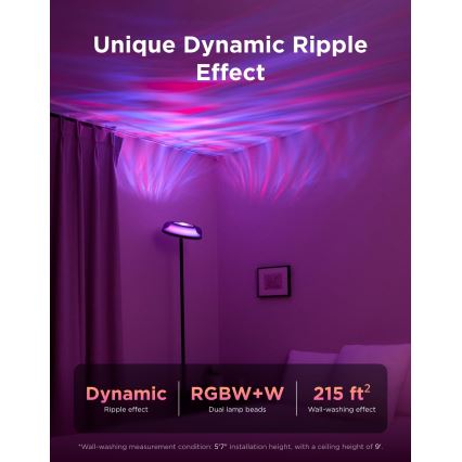 Govee - LED RGBICWW Dimmbar golvlampa UPLIGHTER MATTER LED/24W/230V Wi-Fi