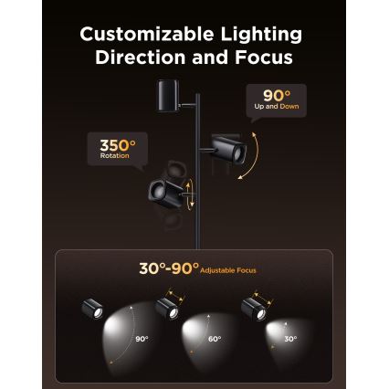 Govee - LED RGBICWW Dimmbar golvlampa TREE MATTER LED/48W/230V Wi-Fi