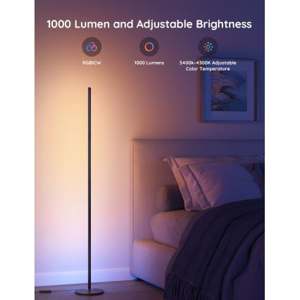 Govee - LED RGBW dimbar golvlampa LITE MATTER LED/24W/230V Wi-Fi