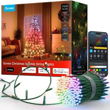 Govee - LED RGBWIC Utomhus julslinga 2700-6500K 30 m Wi-Fi Matter IP65