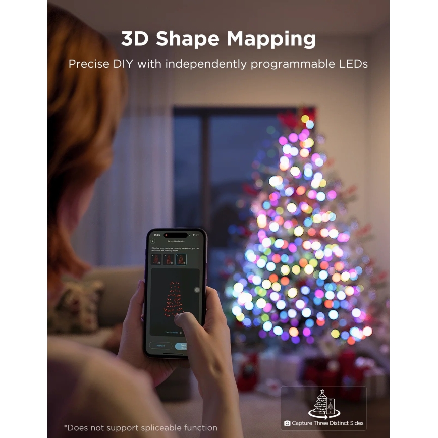Govee - LED RGBWIC Utomhus julslinga 2700-6500K 30 m Wi-Fi Matter IP65