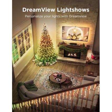 Govee - LED RGBWIC Utomhus julslinga 2700-6500K 30 m Wi-Fi Matter IP65