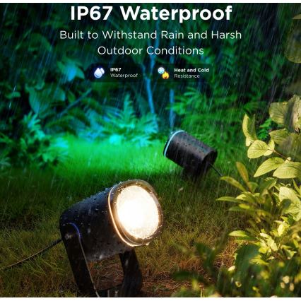 Govee - KIT 2x LED RGBWW Dimbar strålkastare LED/12W/230V IP67 2700-6500K Wi-Fi