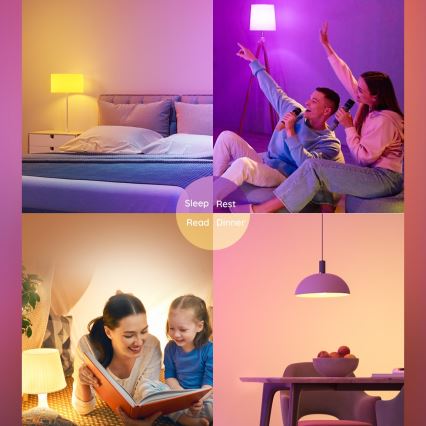 Govee - LED RGBWW Ljusreglerad glödlampa Smart E27/12W/230V 2700-6500K Wi-Fi
