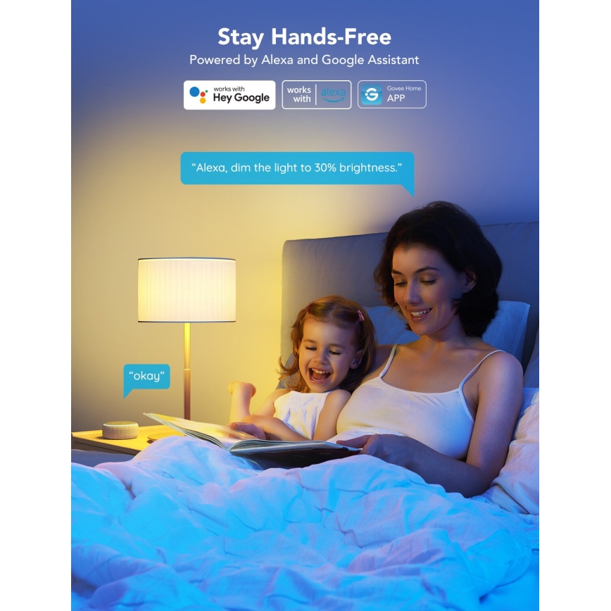 Govee - LED RGBWW Ljusreglerad glödlampa Smart E27/9W/230V 2700-6500K Wi-Fi