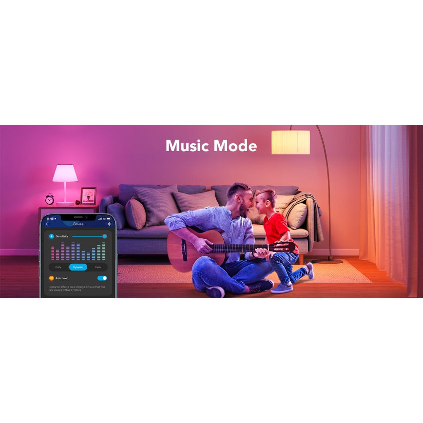 Govee - LED RGBWW Ljusreglerad glödlampa Smart E27/9W/230V 2700-6500K Wi-Fi