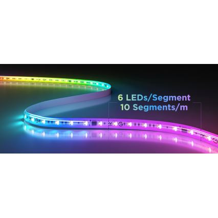 Govee - LED RGBWWIC Ljusreglerad förlängning list Slinga Belysning 2 Pro 1m Wi-Fi Matter