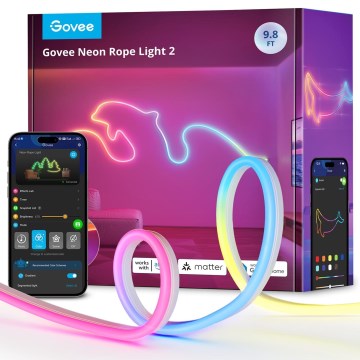 Govee - Neon 2 MATTER flexibel LED-remsa 3 m RGBIC Wi-Fi