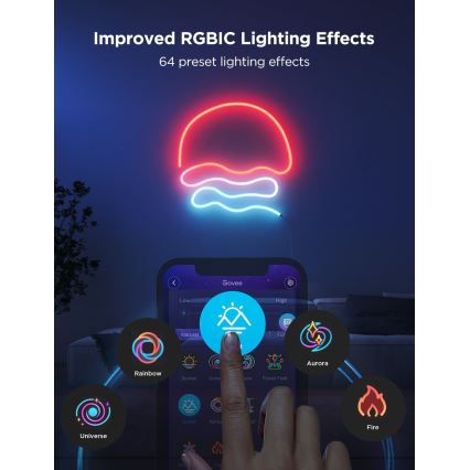 Govee - Neon 2 MATTER flexibel LED-remsa 3 m RGBIC Wi-Fi