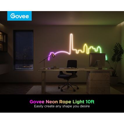 Govee - Neon 2 MATTER flexibel LED-remsa 3 m RGBIC Wi-Fi