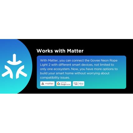 Govee - Neon 2 MATTER flexibel LED-remsa 3 m RGBIC Wi-Fi
