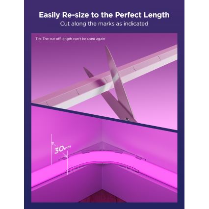 Govee - Neon MATTER LED hörnskena 5m RGBIC Wi-Fi