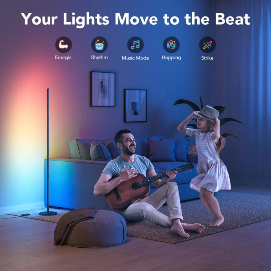 Govee - RGBICW Smart Hörn Floor Lamp Wi-Fi