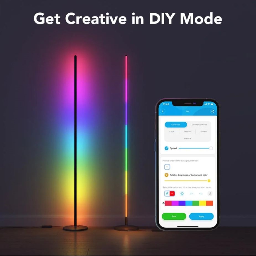 Govee - RGBICW Smart Hörn Floor Lamp Wi-Fi