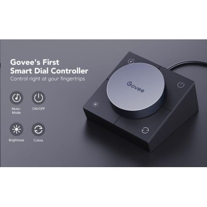 Govee - 2-pack Smart Gaming Wi-Fi LED RGBIC-paneler + Smart Dual svart + fjärrkontroll