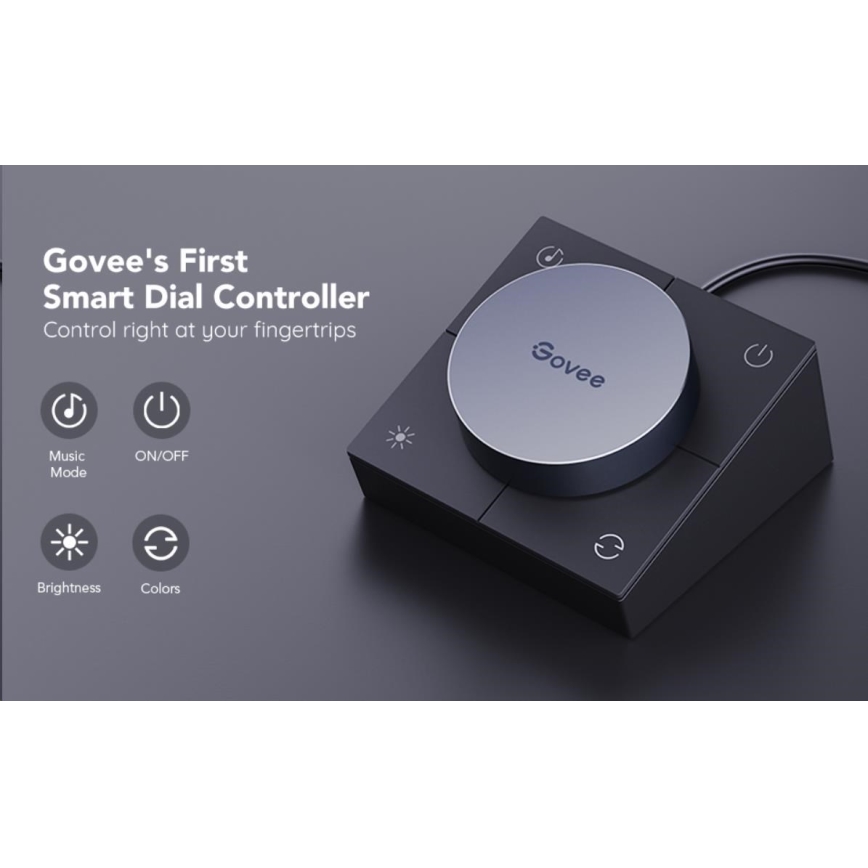 Govee - 2-pack Smart Gaming Wi-Fi LED RGBIC-paneler + Smart Dual svart + fjärrkontroll