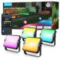 Govee - Set med 4 dimbara LED-strålkastare RGBICWW, 24 W, 230 V, IP66, Matter, Wi‑Fi