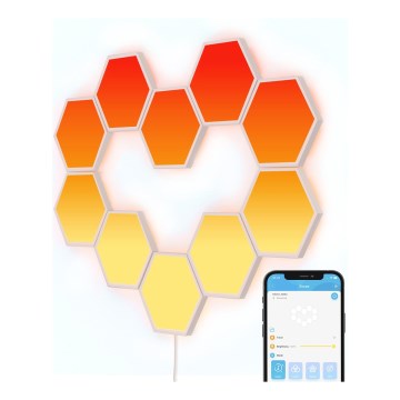 Govee - SET OM 10 LED RGB Dimbara paneler LED/36W/230V Wi-Fi