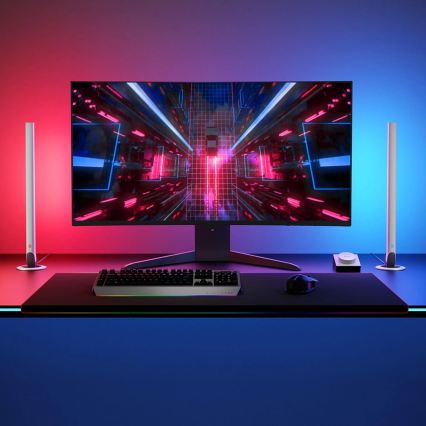 Govee - Set 2x Smart Gaming Wi-Fi LED RGBIC Paneler + Smart Dual vit + fjärrkontroll