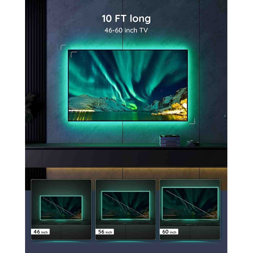 Govee - SMART RGB LED-bakgrundsbelysning för TV 46-60