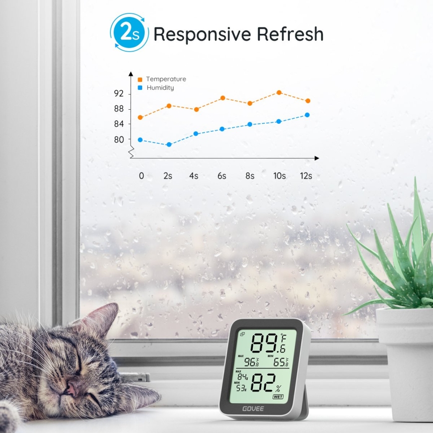 Govee - Termometer och hygrometer med display 2xAAA