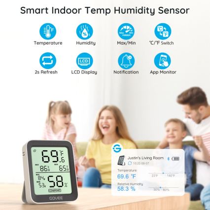 Govee - Termometer och hygrometer med display 2xAAA
