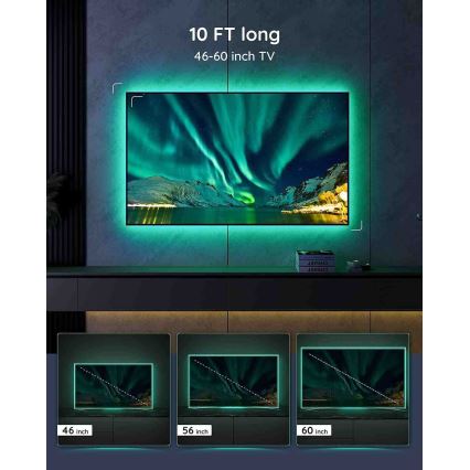 Govee - TV 46-60 SMART LED-bakgrundsbelysning RGB + fjärrkontroll