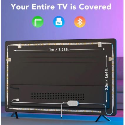 Govee - TV 46-60 SMART LED-bakgrundsbelysning RGB + fjärrkontroll