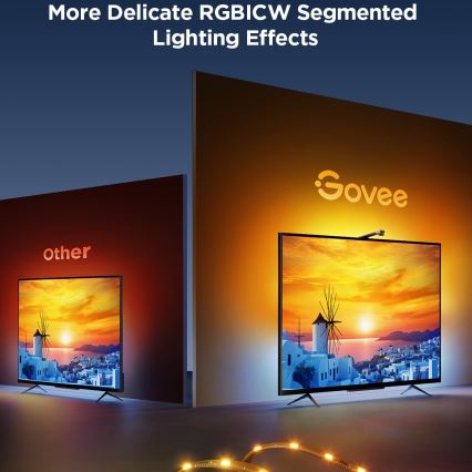 Govee - TV Backlight 3 Lite TV 55-65 SMART LED-bakgrundsbelysning RGBICW Wi-Fi IP67 + fjärrkontroll