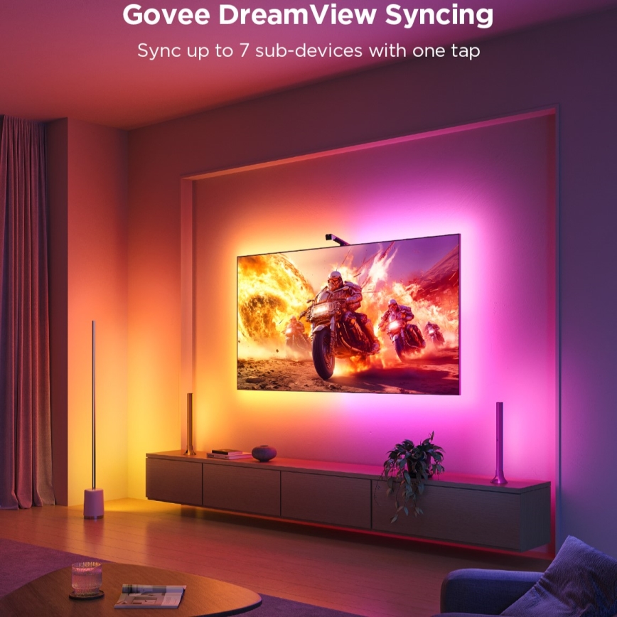 Govee - TV Backlight 3 Lite TV 55-65 SMART LED-bakgrundsbelysning RGBICW Wi-Fi IP67 + fjärrkontroll