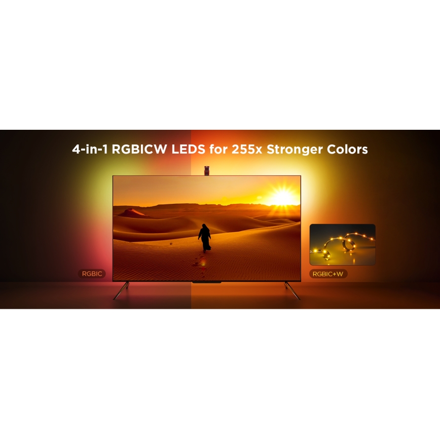 Govee - TV Backlight 3 Lite TV 55-65 SMART LED-bakgrundsbelysning RGBICW Wi-Fi IP67 + fjärrkontroll